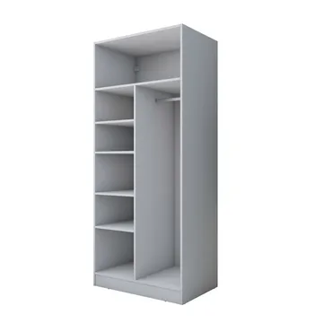 Garderobeskap Wallxpert Dara BA223 (90 x 210 x 57,5 cm) Hvit - Hvit - Oppbevaring - Klesoppbevaring - Garderober & garderobesystem - Garderobeskap & klesskap