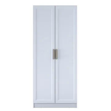 Garderobeskap Wallxpert Dara BA223 (90 x 210 x 57,5 cm) Hvit - Hvit - Oppbevaring - Klesoppbevaring - Garderober & garderobesystem - Garderobeskap & klesskap