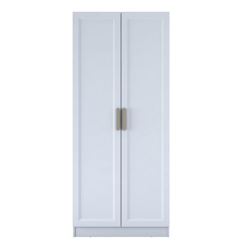 Garderobeskap Wallxpert Dara BA223 (90 x 210 x 57,5 cm) Hvit - Hvit - Oppbevaring - Klesoppbevaring - Garderober & garderobesystem - Garderobeskap & klesskap