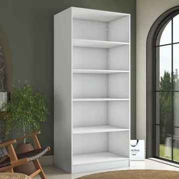 Garderobeskap Wallxpert Dara BA231 (90 x 210 x 57,5 cm) Hvit - Hvit - Oppbevaring - Klesoppbevaring - Garderober & garderobesystem - Garderobeskap & klesskap
