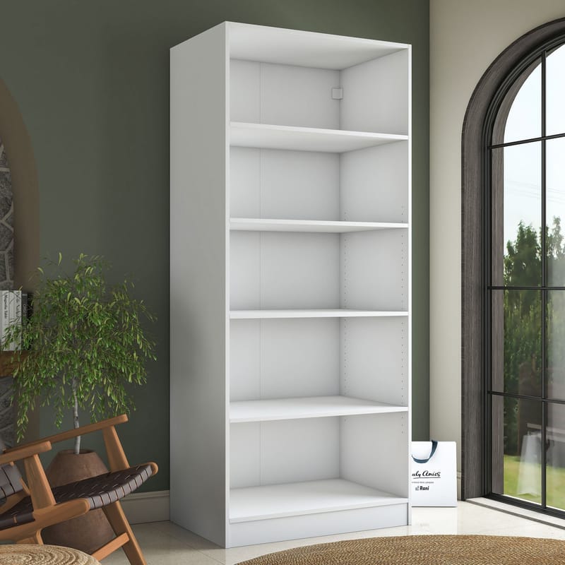 Garderobeskap Wallxpert Dara BA231 (90 x 210 x 57,5 cm) Hvit - Hvit - Oppbevaring - Klesoppbevaring - Garderober & garderobesystem - Garderobeskap & klesskap