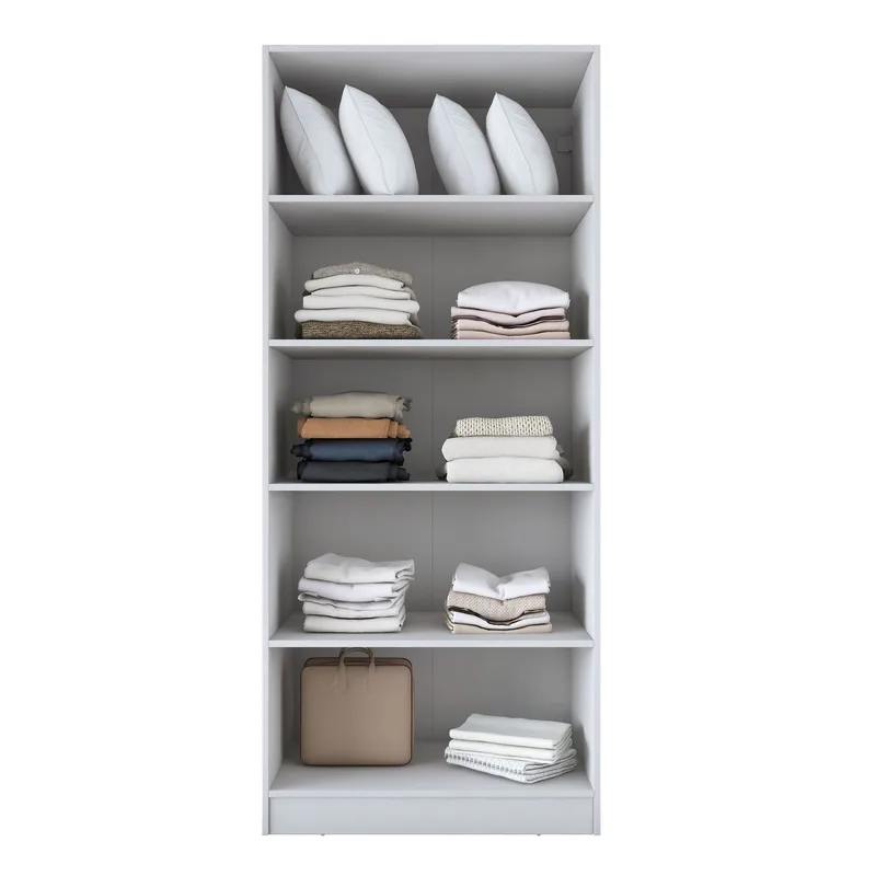 Garderobeskap Wallxpert Dara BA231 (90 x 210 x 57,5 cm) Hvit, Hvit