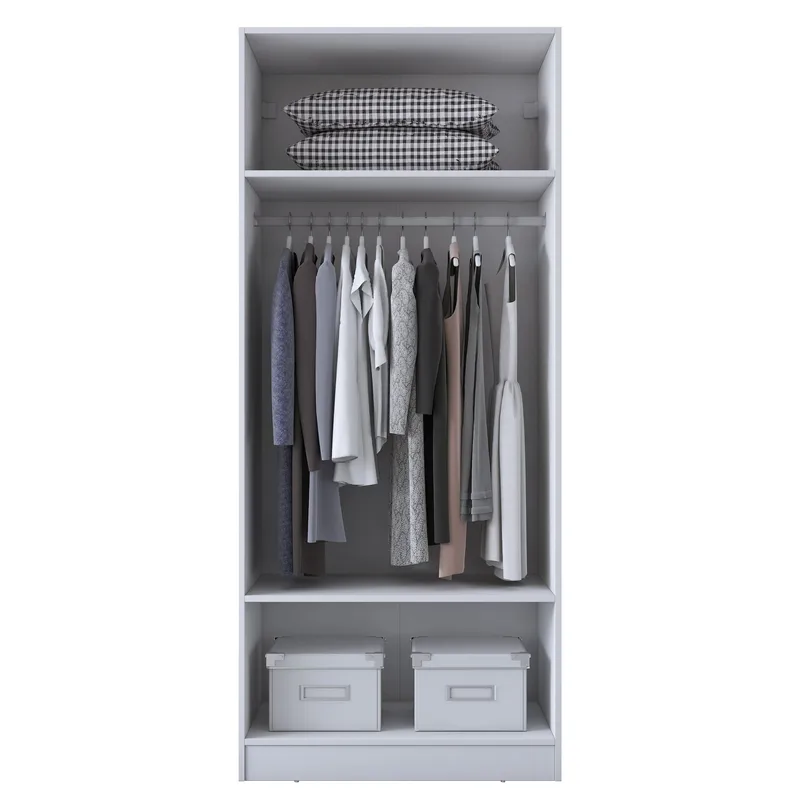 Garderobeskap Wallxpert Dara BA232 (90 x 210 x 57,5 cm) hvit, Hvit