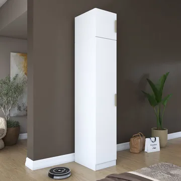 Garderobeskap Wallxpert Eska (45 x 255 x 57,5 cm) Hvit - Hvit - Oppbevaring - Klesoppbevaring - Garderober & garderobesystem - Garderobeskap & klesskap