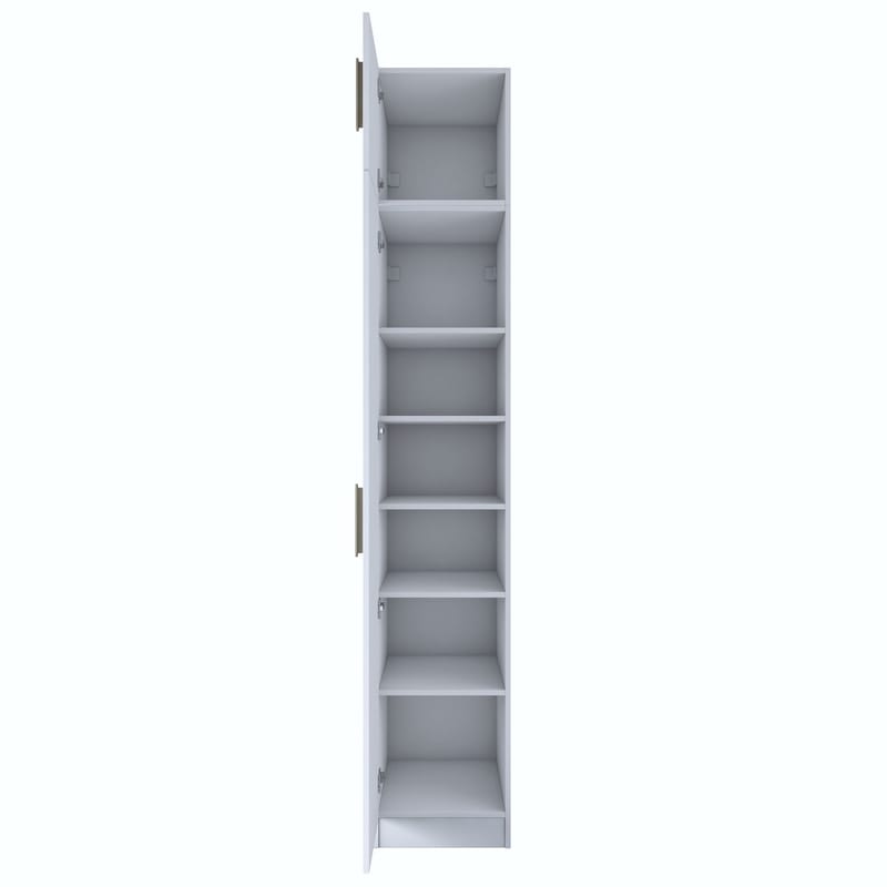 Garderobeskap Wallxpert Eska (45 x 255 x 57,5 cm) Hvit - Hvit - Oppbevaring - Klesoppbevaring - Garderober & garderobesystem - Garderobeskap & klesskap