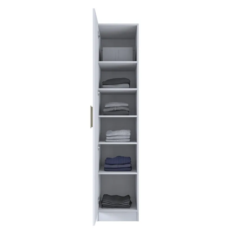Garderobeskap Wallxpert Fenn (45 x 210 x 45 cm) Hvit, Hvit