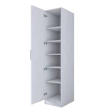 Garderobeskap Wallxpert Fenn (45 x 210 x 45 cm) Hvit - Hvit - Oppbevaring - Klesoppbevaring - Garderober & garderobesystem - Garderobeskap & klesskap