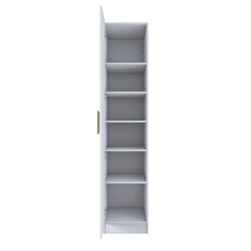 Garderobeskap Wallxpert Fenn (45 x 210 x 45 cm) Hvit - Hvit - Oppbevaring - Klesoppbevaring - Garderober & garderobesystem - Garderobeskap & klesskap