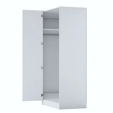 Garderobeskap Wallxpert Gala Shelf (91 x 210 x 57,5 cm) hvit - Hvit - Oppbevaring - Klesoppbevaring - Garderober & garderobesystem - Hjørnegarderobe