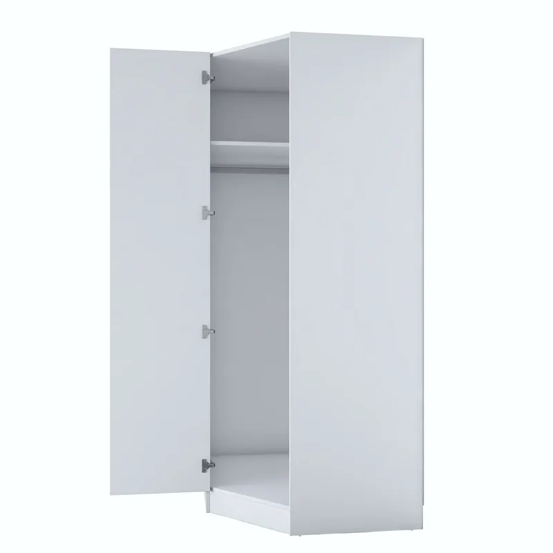 Garderobeskap Wallxpert Gala Shelf (91 x 210 x 57,5 cm) hvit - Hvit - Oppbevaring - Klesoppbevaring - Garderober & garderobesystem - Hjørnegarderobe
