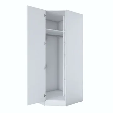 Garderobeskap Wallxpert Gala Shelf (91 x 210 x 57,5 cm) hvit - Hvit - Oppbevaring - Klesoppbevaring - Garderober & garderobesystem - Hjørnegarderobe
