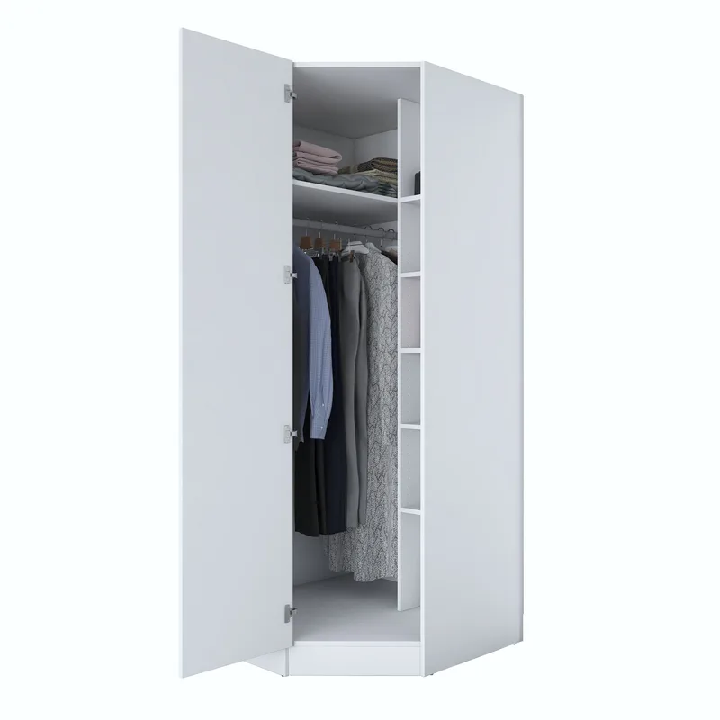 Garderobeskap Wallxpert Gala Shelf (91 x 210 x 57,5 cm) hvit, Hvit