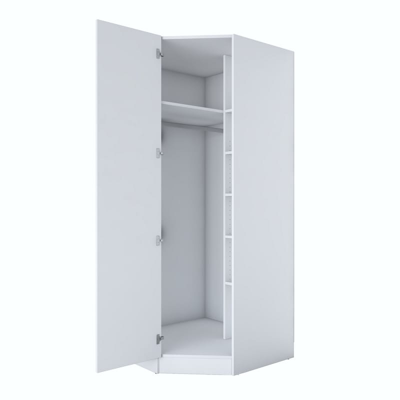 Garderobeskap Wallxpert Gala Shelf BA140 (91 x 210 x 57,5 cm) hvit - Hvit - Oppbevaring - Klesoppbevaring - Garderober & garderobesystem - Garderobeskap & klesskap