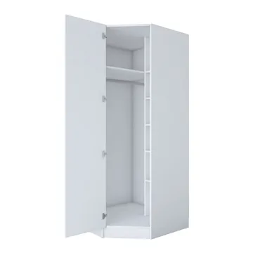 Garderobeskap Wallxpert Gala Shelf BA183 (91 x 210 x 57,5 cm) hvit - Hvit - Oppbevaring - Klesoppbevaring - Garderober & garderobesystem - Garderobeskap & klesskap