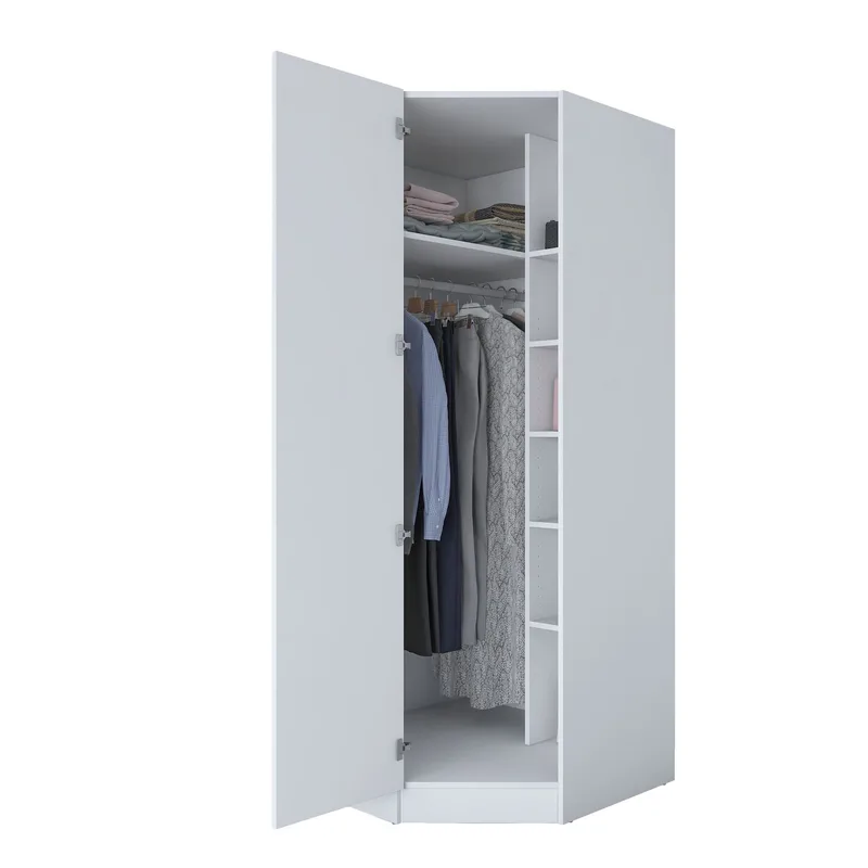 Garderobeskap Wallxpert Gala Shelf BA183 (91 x 210 x 57,5 cm) hvit, Hvit
