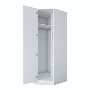 Garderobeskap Wallxpert Gala Shelf BA191 (91 x 210 x 57,5 cm) Hvit - Hvit - Oppbevaring - Klesoppbevaring - Garderober & garderobesystem - Garderobeskap & klesskap