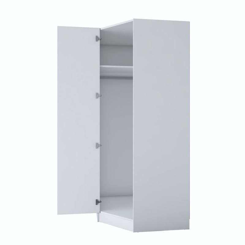 Garderobeskap Wallxpert Gala Shelf BA191 (91 x 210 x 57,5 cm) Hvit - Hvit - Oppbevaring - Klesoppbevaring - Garderober & garderobesystem - Garderobeskap & klesskap