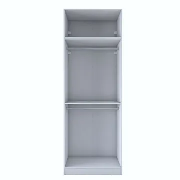 Garderobeskap Wallxpert Hyla v1 (90 x 255 x 57,5 cm) hvit - Hvit - Oppbevaring - Klesoppbevaring - Garderober & garderobesystem - Garderobeskap & klesskap