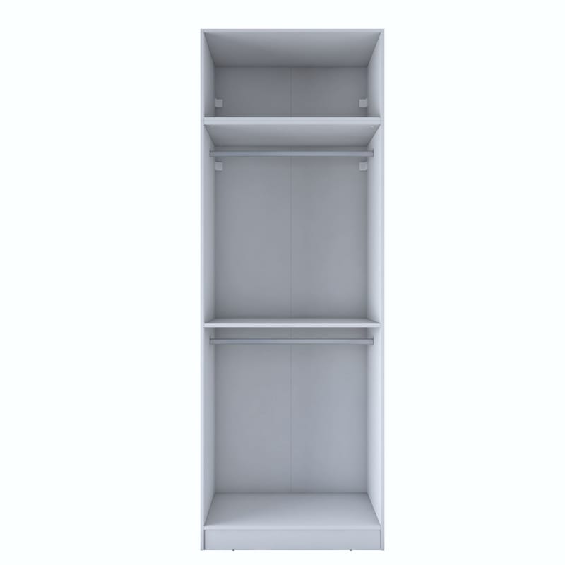 Garderobeskap Wallxpert Hyla v1 (90 x 255 x 57,5 cm) hvit - Hvit - Oppbevaring - Klesoppbevaring - Garderober & garderobesystem - Garderobeskap & klesskap