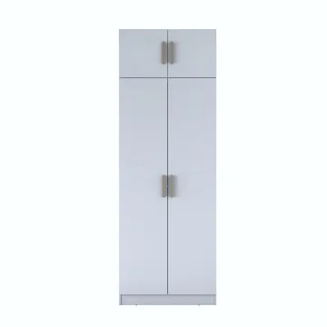 Garderobeskap Wallxpert Hyla v1 (90 x 255 x 57,5 cm) hvit - Hvit - Oppbevaring - Klesoppbevaring - Garderober & garderobesystem - Garderobeskap & klesskap