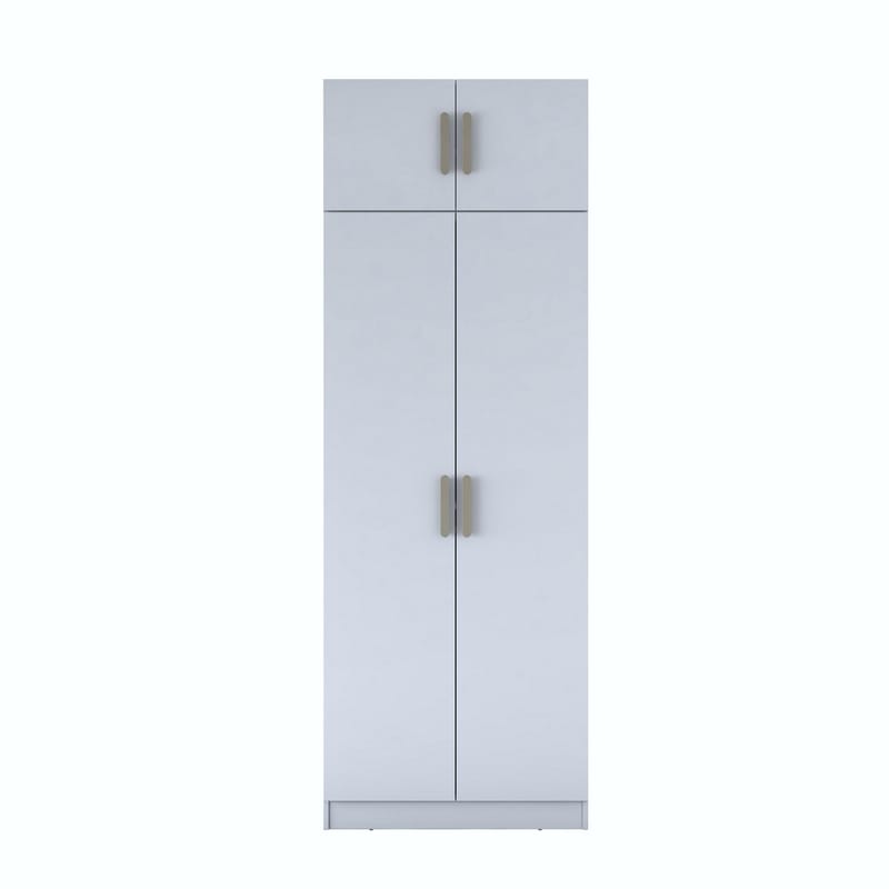 Garderobeskap Wallxpert Hyla v1 (90 x 255 x 57,5 cm) hvit - Hvit - Oppbevaring - Klesoppbevaring - Garderober & garderobesystem - Garderobeskap & klesskap