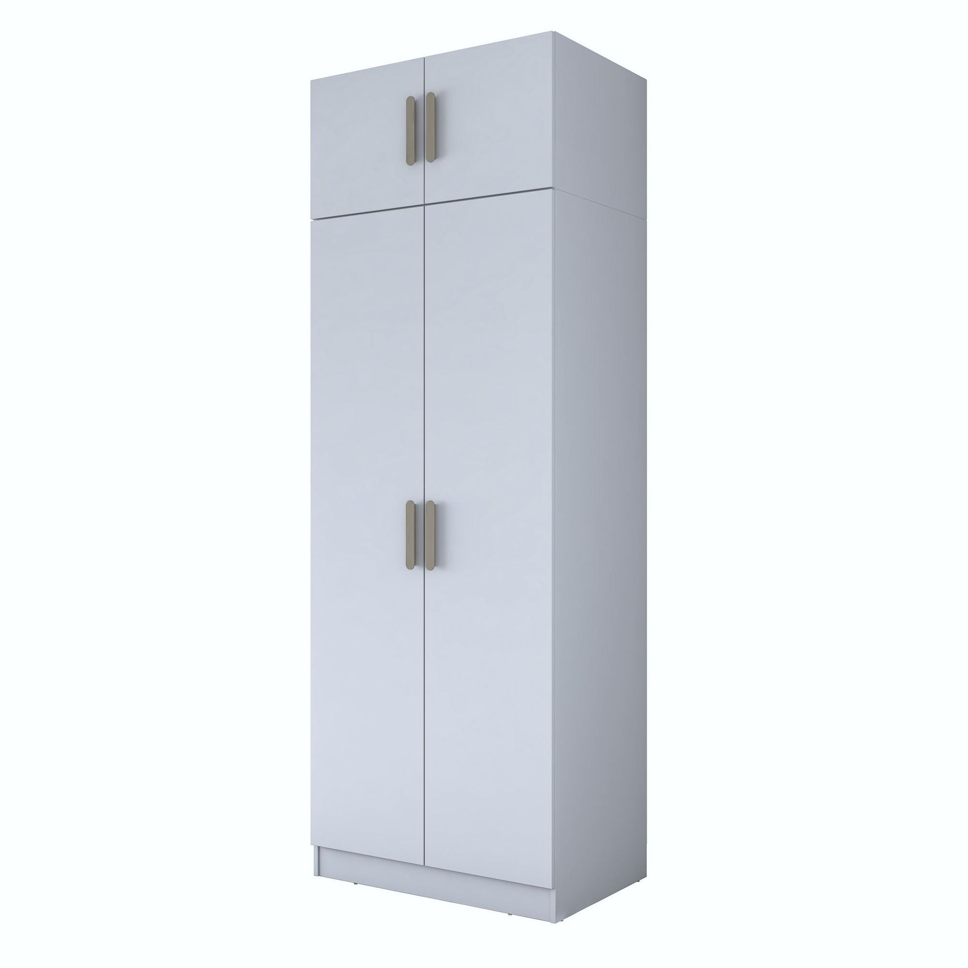 Garderobeskap Wallxpert Hyla v1 (90 x 255 x 57,5 cm) hvit - Hvit