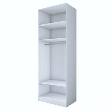 Garderobeskap Wallxpert Hyla v2 (90 x 255 x 57,5 cm) Hvit - Hvit - Oppbevaring - Klesoppbevaring - Garderober & garderobesystem - Garderobeskap & klesskap