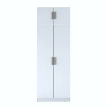 Garderobeskap Wallxpert Hyla v2 (90 x 255 x 57,5 cm) Hvit - Hvit - Oppbevaring - Klesoppbevaring - Garderober & garderobesystem - Garderobeskap & klesskap