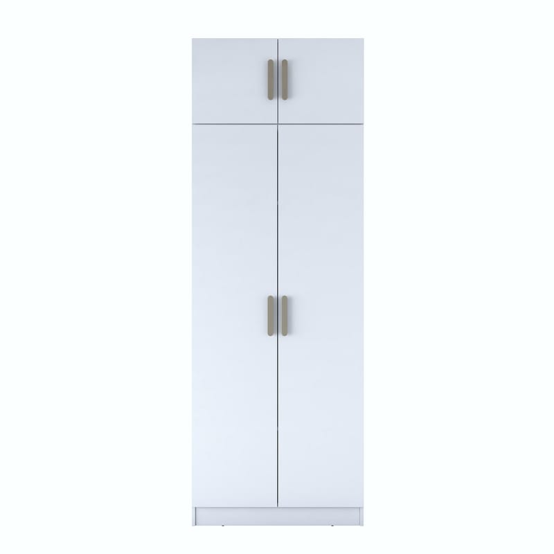 Garderobeskap Wallxpert Hyla v2 (90 x 255 x 57,5 cm) Hvit - Hvit - Oppbevaring - Klesoppbevaring - Garderober & garderobesystem - Garderobeskap & klesskap