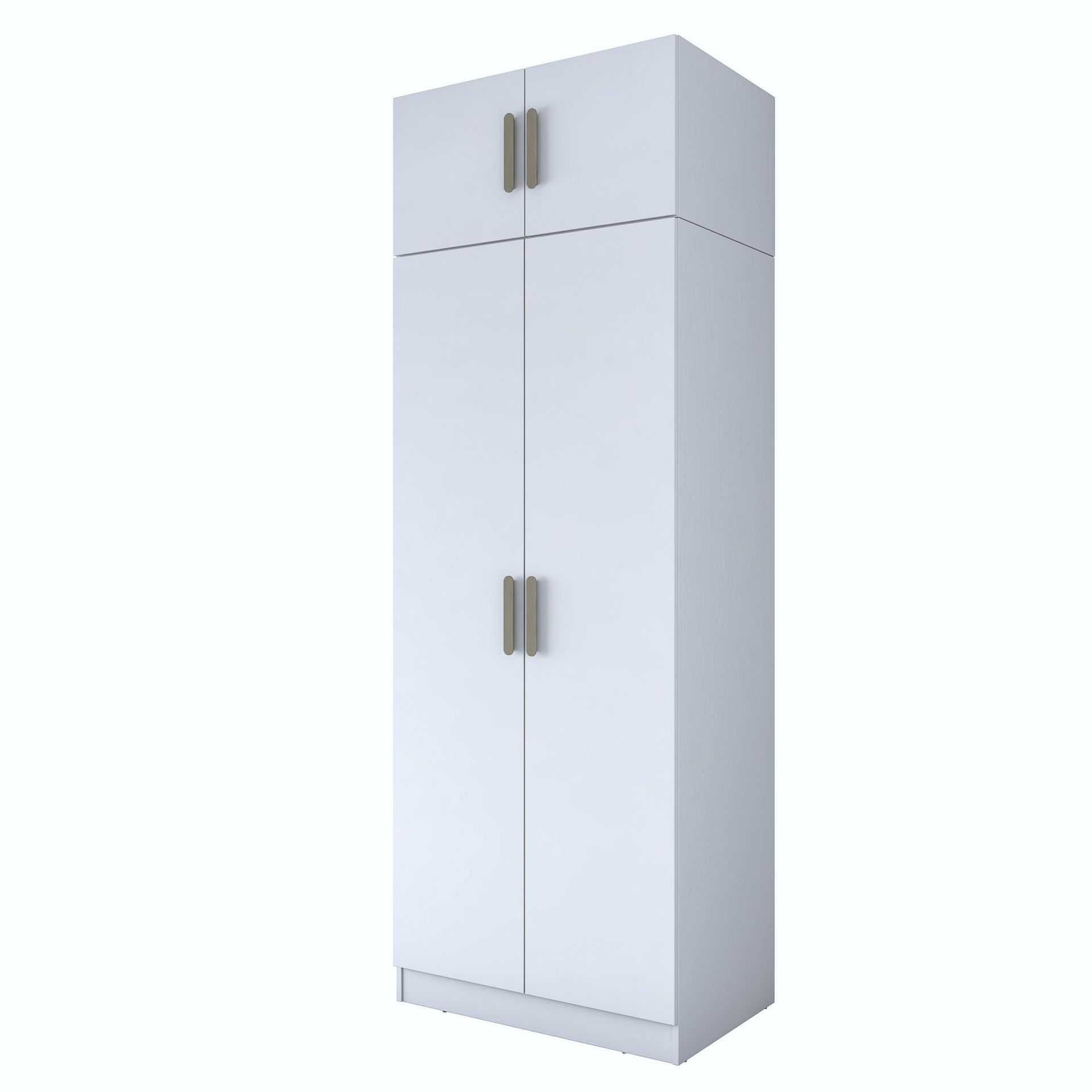 Garderobeskap Wallxpert Hyla v2 (90 x 255 x 57,5 cm) Hvit - Hvit