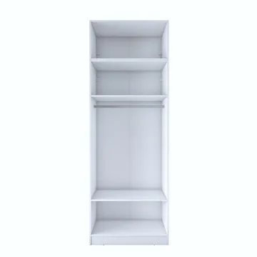 Garderobeskap Wallxpert Hyla v2 (90 x 255 x 57,5 cm) Hvit - Hvit - Oppbevaring - Klesoppbevaring - Garderober & garderobesystem - Garderobeskap & klesskap