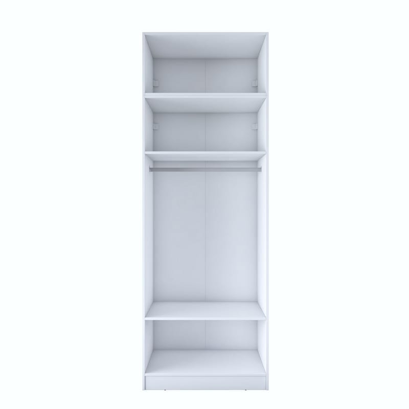 Garderobeskap Wallxpert Hyla v2 (90 x 255 x 57,5 cm) Hvit - Hvit - Oppbevaring - Klesoppbevaring - Garderober & garderobesystem - Garderobeskap & klesskap