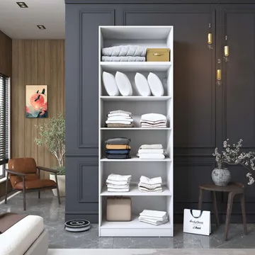 Garderobeskap Wallxpert Hyla v3 (90 x 255 x 57,5 cm) Hvit - Hvit - Oppbevaring - Klesoppbevaring - Garderober & garderobesystem - Garderobeskap & klesskap