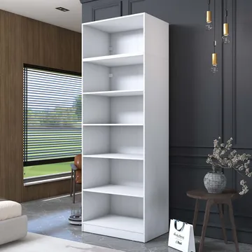 Garderobeskap Wallxpert Hyla v3 (90 x 255 x 57,5 cm) Hvit - Hvit - Oppbevaring - Klesoppbevaring - Garderober & garderobesystem - Garderobeskap & klesskap
