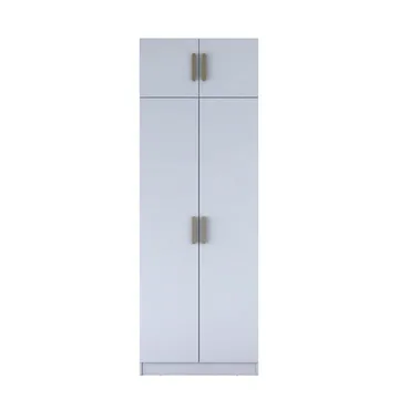Garderobeskap Wallxpert Hyla v3 (90 x 255 x 57,5 cm) Hvit - Hvit - Oppbevaring - Klesoppbevaring - Garderober & garderobesystem - Garderobeskap & klesskap