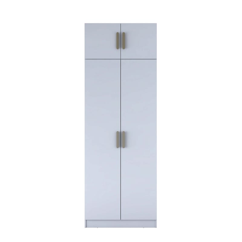 Garderobeskap Wallxpert Hyla v3 (90 x 255 x 57,5 cm) Hvit - Hvit - Oppbevaring - Klesoppbevaring - Garderober & garderobesystem - Garderobeskap & klesskap
