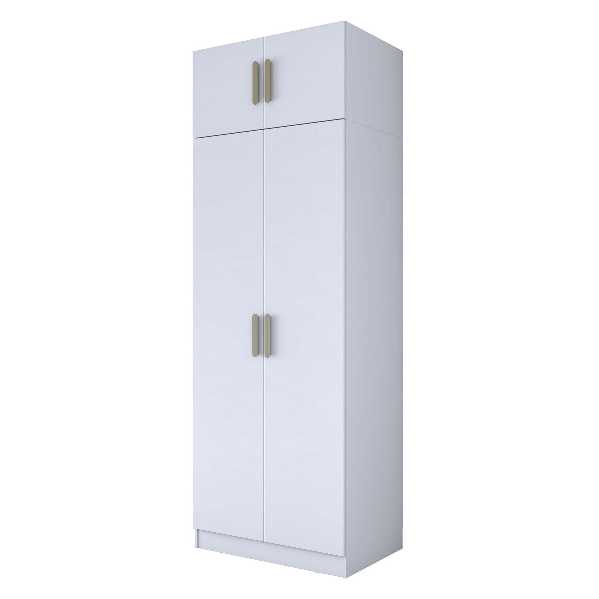 Garderobeskap Wallxpert Hyla v3 (90 x 255 x 57,5 cm) Hvit - Hvit