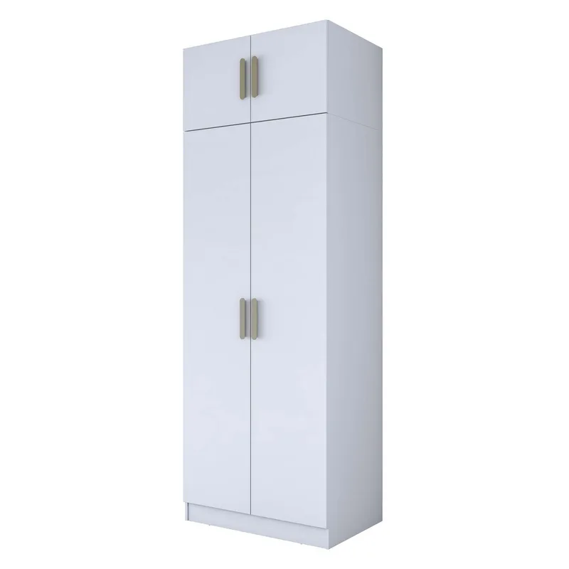 Garderobeskap Wallxpert Hyla v3 (90 x 255 x 57,5 cm) Hvit, Hvit