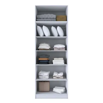 Garderobeskap Wallxpert Hyla v3 (90 x 255 x 57,5 cm) Hvit - Hvit - Oppbevaring - Klesoppbevaring - Garderober & garderobesystem - Garderobeskap & klesskap
