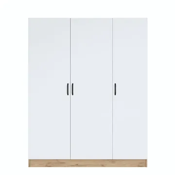 Garderobeskap Wallxpert Isla-hylle (145 x 181,9 x 55 cm) Valnøtt hvit - Valnøtt og hvit - Oppbevaring - Klesoppbevaring - Garderober & garderobesystem - Garderobeskap & klesskap