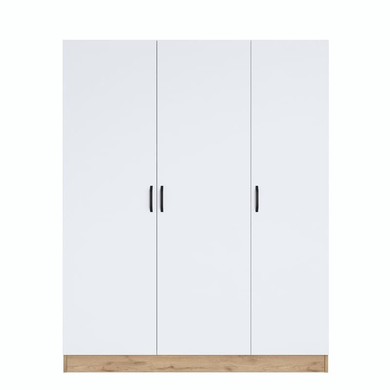 Garderobeskap Wallxpert Isla-hylle (145 x 181,9 x 55 cm) Valnøtt hvit - Valnøtt og hvit - Oppbevaring - Klesoppbevaring - Garderober & garderobesystem - Garderobeskap & klesskap