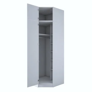 Garderobeskap Wallxpert Juna (91 x 255 x 57,5 cm) hvit - Hvit - Oppbevaring - Klesoppbevaring - Garderober & garderobesystem - Garderobeskap & klesskap