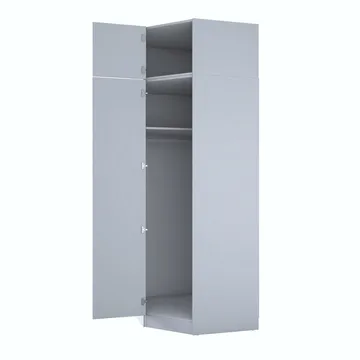 Garderobeskap Wallxpert Juna (91 x 255 x 57,5 cm) hvit - Hvit - Oppbevaring - Klesoppbevaring - Garderober & garderobesystem - Garderobeskap & klesskap