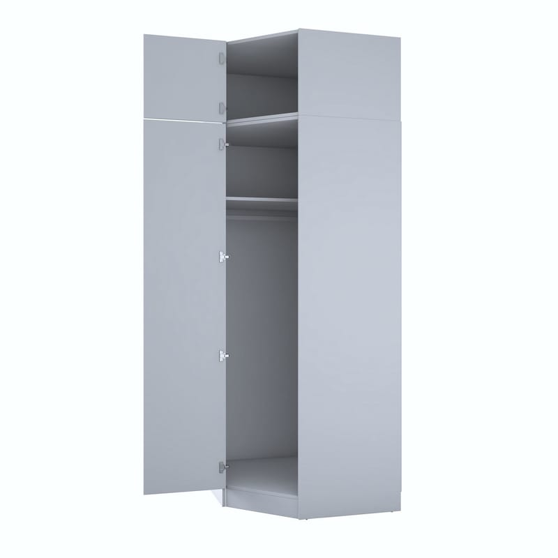 Garderobeskap Wallxpert Juna (91 x 255 x 57,5 cm) hvit - Hvit - Oppbevaring - Klesoppbevaring - Garderober & garderobesystem - Garderobeskap & klesskap