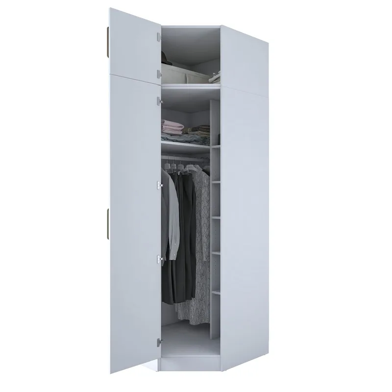 Garderobeskap Wallxpert Juna (91 x 255 x 57,5 cm) hvit, Hvit