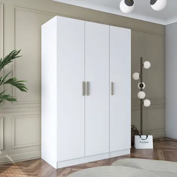 Garderobeskap Wallxpert Kira Shelf (135 x 210 x 57,5 cm) hvit - Hvit - Oppbevaring - Klesoppbevaring - Garderober & garderobesystem - Garderobeskap & klesskap