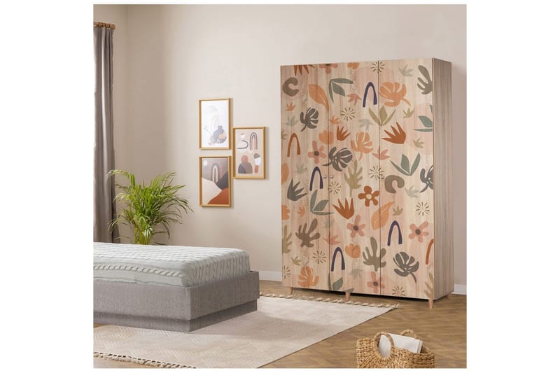 Gladfield Garderobe 135x192 cm - Natur - Oppbevaring - Klesoppbevaring - Garderober & garderobesystem