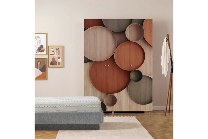 Gladfield Garderobe 135x192 cm - Natur - Oppbevaring - Klesoppbevaring - Garderober & garderobesystem