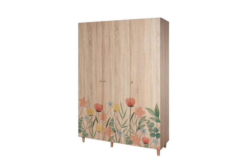 Gladfield Garderobe 135x192 cm - Natur - Oppbevaring - Klesoppbevaring - Garderober & garderobesystem