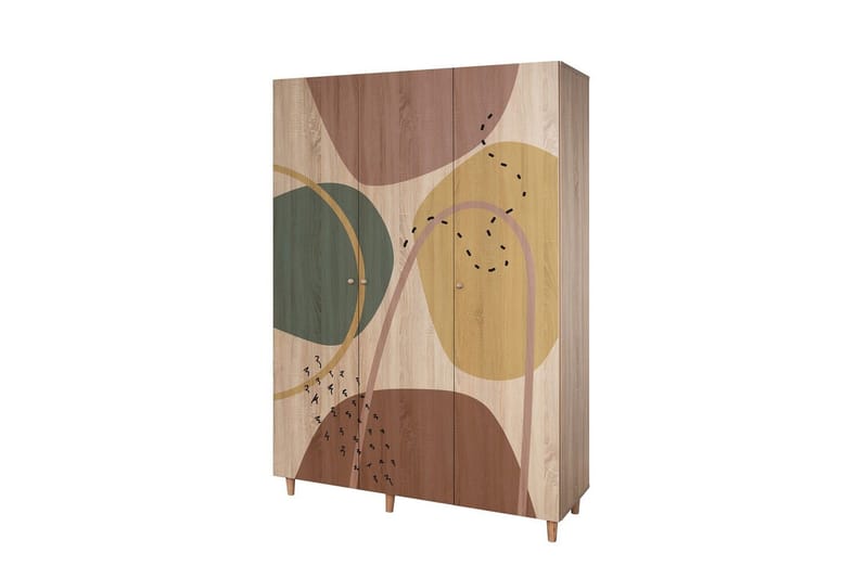 Gladfield Garderobe 135x192 cm - Natur - Oppbevaring - Klesoppbevaring - Garderober & garderobesystem